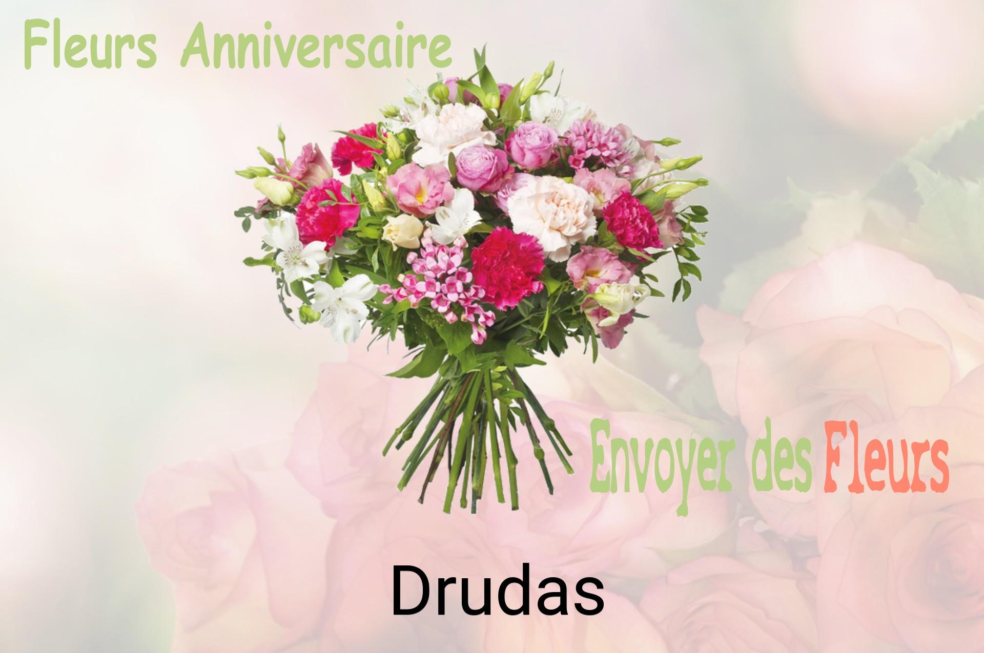 Bouquet de fleurs d’anniversaire livré à Drudas